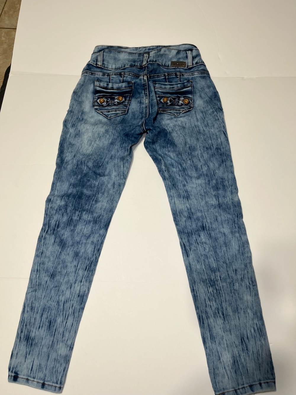 Light Wash Distressed Denim Jeans